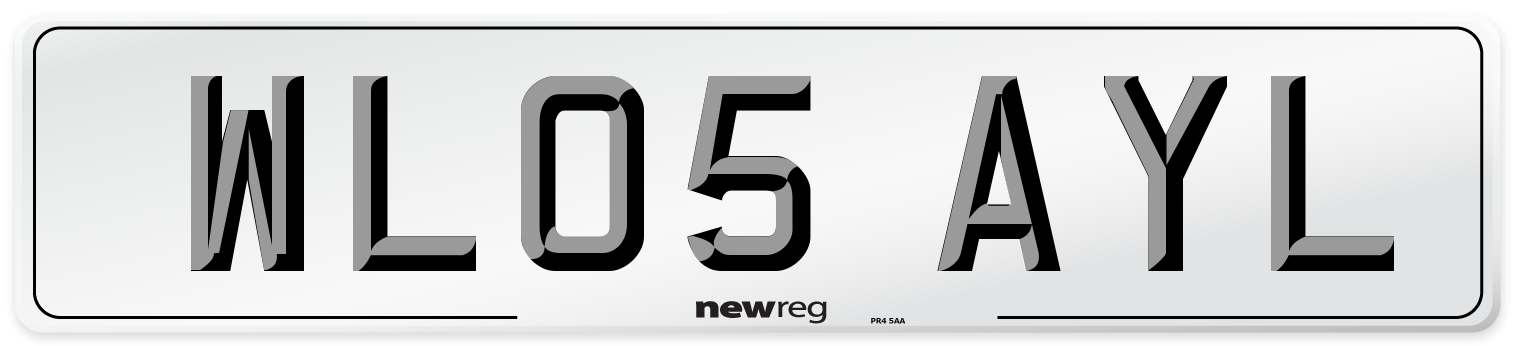 WL05 AYL Number Plate from New Reg